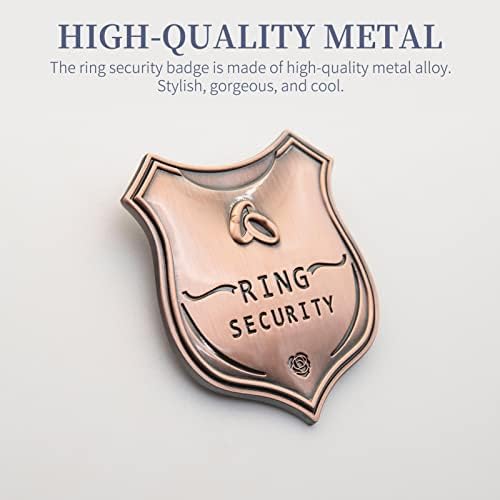 Yuchew Ring Security Badge Metal Brooch Ring Bearer Gift Souvenirs Wedding Accessories Keepsake For Wedding Party Rehearsal Boys Kids Youngs (1)