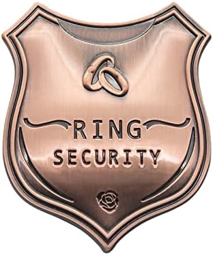 Yuchew Ring Security Badge Metal Brooch Ring Bearer Gift Souvenirs Wedding Accessories Keepsake for Wedding Party Rehearsal boys Kids Youngs (1)
