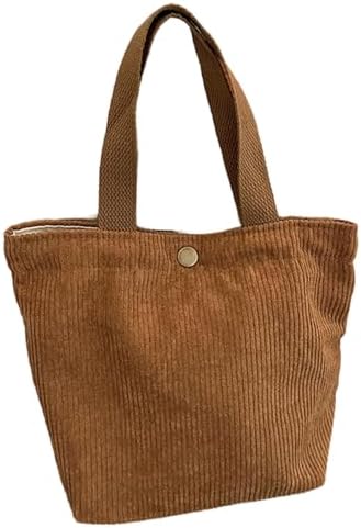 1 Pc Small Corduroy Tote Bag 8.3 x 4 x 10.2 inch