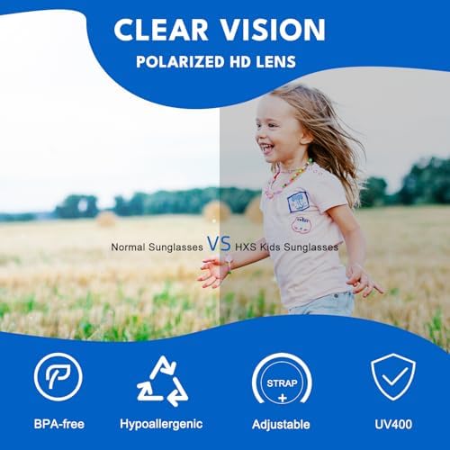 2 Pack Toddler Sunglasses Polarized With Strap For 0-24 Months/2-4 Years Kids Girls Boys Baby Glasses UV Protection