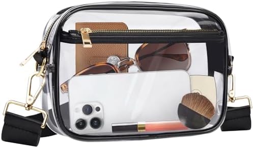 体育场活动透明包 3 个口袋透明钱包 适合音乐会和运动活动