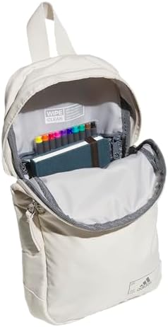 Adidas 阿迪达斯 Essentials 女式和男士吊带小号斜挎包 (5L) 氧化铝米色/灰色 4 / 2.0 單一尺寸