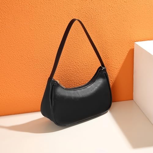 Afashor Shoulder Bags For Women Vegan Leather Hobo Sling Tote Handbag Retro Clutch Purse With Zipper Closure