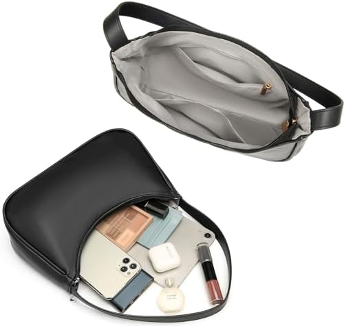 Afashor Shoulder Bags For Women Vegan Leather Hobo Sling Tote Handbag Retro Clutch Purse With Zipper Closure