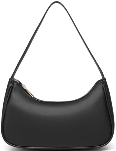 Afashor Shoulder Bags for Women Vegan Leather Hobo Sling Tote Handbag Retro Clutch Purse with Zipper Closure