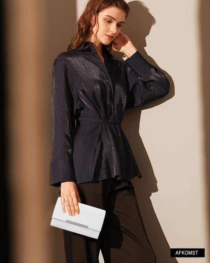 AFKOMST Small Clutch Purses For Women Formal Evening Bag Crossbody And Wristlet Handbags For Party Prom Cocktail Wedding