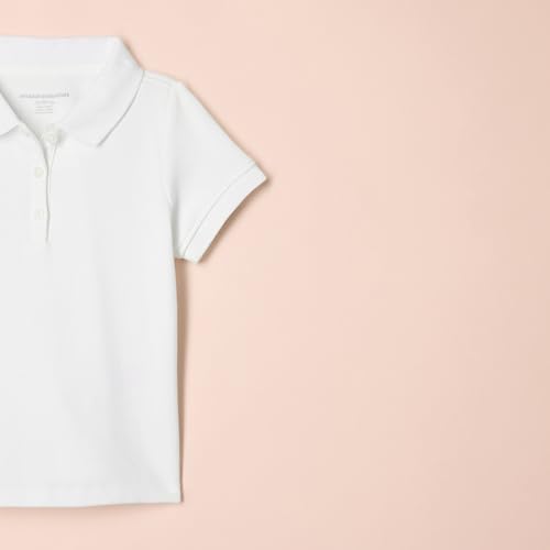 Amazon Essentials Girls Uniform Short-sleeve Interlock Polo Shirts