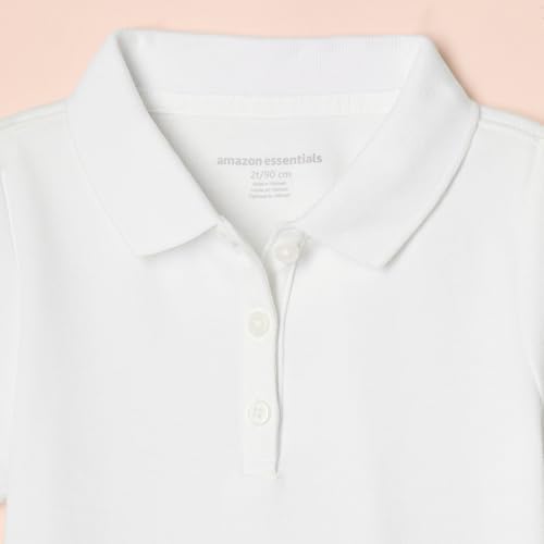 Amazon Essentials Girls Uniform Short-sleeve Interlock Polo Shirts