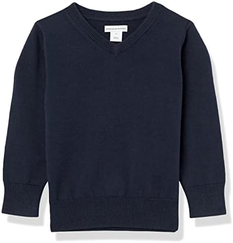 Amazon Essentials Unisex Kids and Toddlers' Uniform Cotton V-Neck Sweater