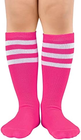 American Trends Toddler Kids Youth Soccer Socks-Long Knee High Socks for Boys Girls Baseball Softball Football 1-12 years