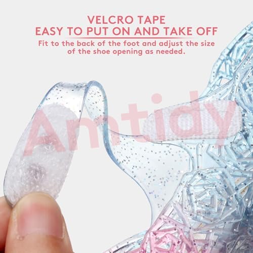 Amtidy Flats Mary Jane Dance Party Cosplay Shoes Snow Queen Princess Birthday Sandals For Little Girls Toddler