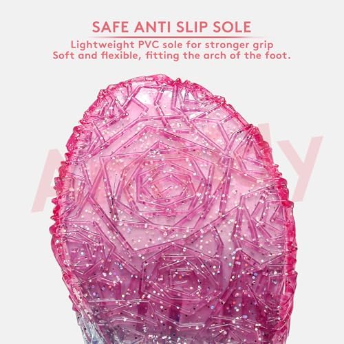 Amtidy Flats Mary Jane Dance Party Cosplay Shoes Snow Queen Princess Birthday Sandals For Little Girls Toddler