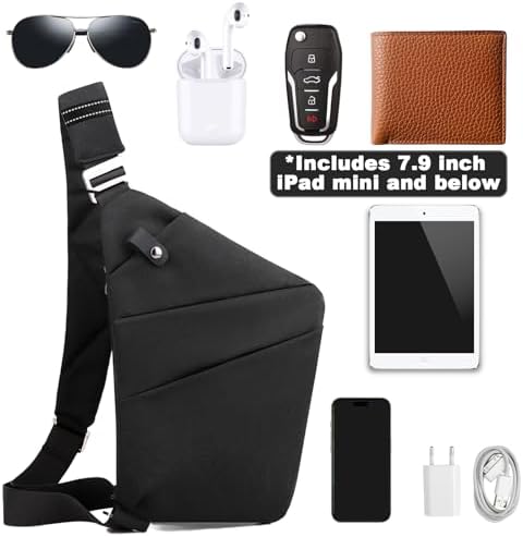 Anti Theft Travel Bag One Shoulder Large Capacity Cross-body Bag Chest Fashion Lightweight Sling Bags For Travel Sports