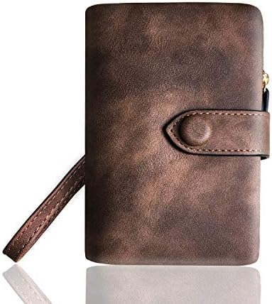 AOXONEL Women's Small Bifold Leather Wallet Rfid Blocking Ladies Wristlet With Card Holder Id Window Coin Purse