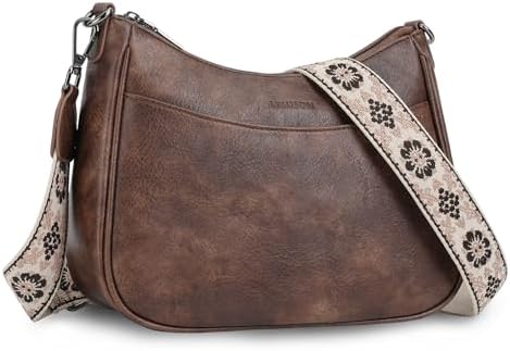 APHISON Trendy Leather Crossbody Purse with Adjustable Strap Women's Shoulder Handbag
