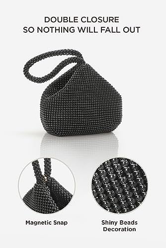 BABEYOND Women's Beaded Clutch Evening Bags Vintage Elegant Triangle Purse For 1920s Party Prom Wedding