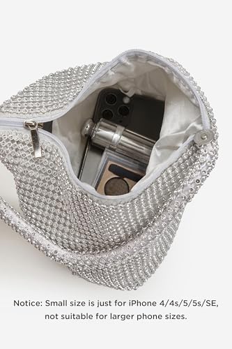 BABEYOND Women's Rhinestone Clutch Evening Bags Sparkly Glitter Triangle Purse For 1920s Party Prom Wedding