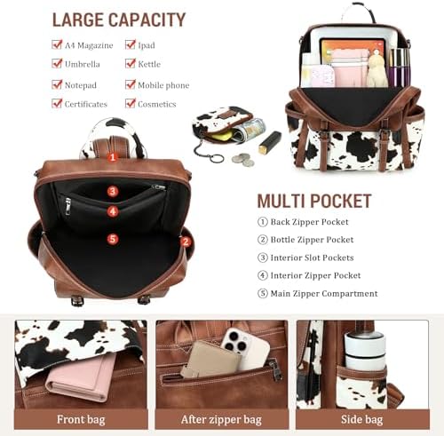 Backpack Purse For Women PU Leather Back Packs Designer Ladies Shoulder Bag Fashion Faux Work Travel Handbags