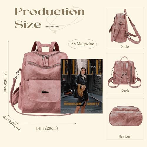 Backpack Purse For Women Women Backpack Purse Small Leather Waterproof Anti-theft Shoulder Bags Handbags Ladies