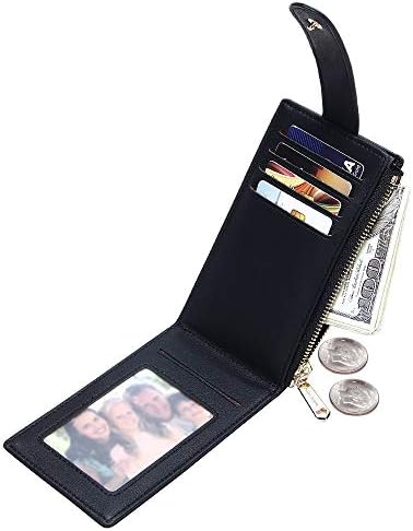 Badiya RFID 卡包钱包女士超薄钱包双折多卡包拉链零钱包