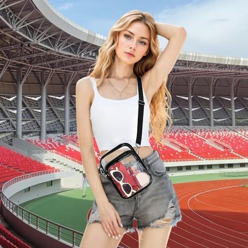 Bagenius Clear Bag For Stadium Events Clear Purse With Removable Strap Transparent Bag For Sports Concert And Festivals