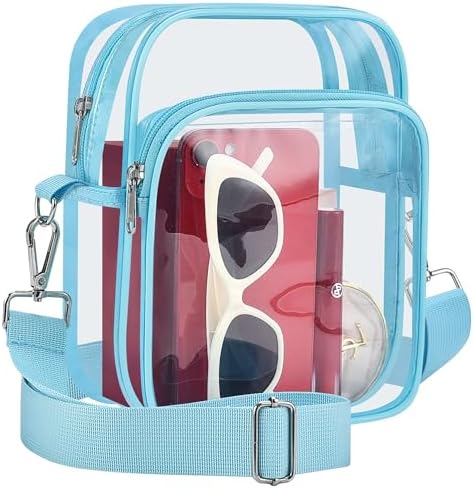 Bagenius Clear Bag for Stadium Events Clear Purse with Removable Strap Transparent Bag for Sports Concert and Festivals