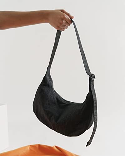 BAGGU Medium Nylon Crescent Bag - Black 37.5''