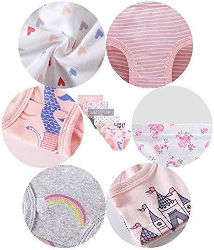 Barara King Little Girls' Soft Cotton Underwear Toddler Undies Kids Panties