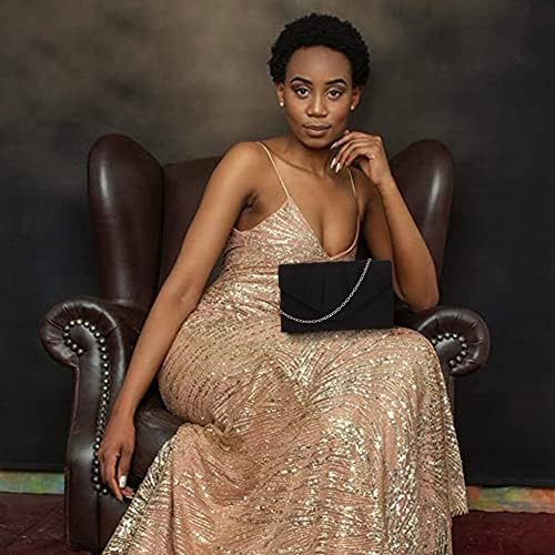 BBjinronjy Clutch Purse Evening Bag For Women Evening Wedding Party Velvet Suede Pleated Handbag