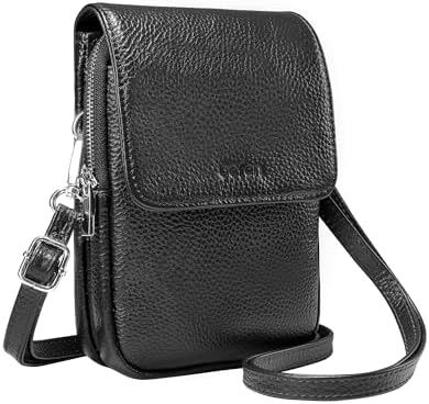 befen Genuine Leather Small Crossbody Bags for Women Cell Phone Cross body Purse Bag with RFID Blocking Card Slots