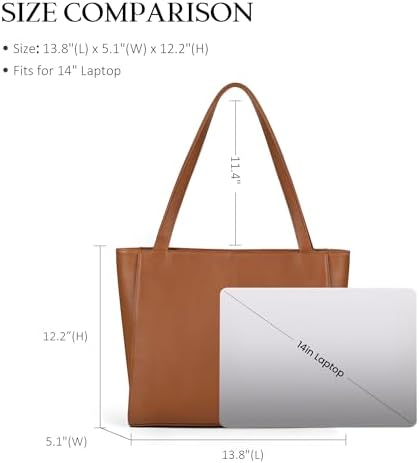 Befen Genuine Leather Tote Bag For Women Work Women's Leather Shoulder Bags Purses Satchel Handbags With Laptop Compartment
