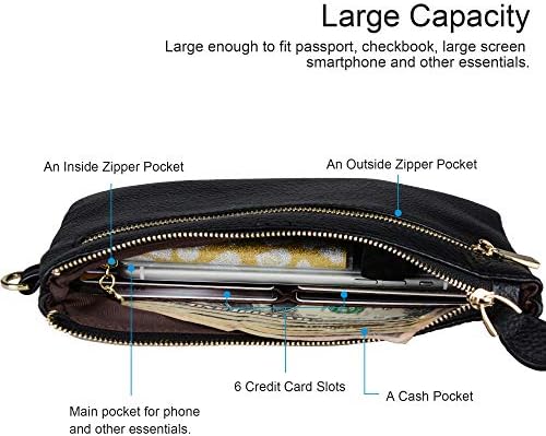 Befen Genuine Leather Wristlet Clutch RFID Blocking Bag Cell Phone Wallet Purse Wristlet Wallet Purses And Handbags For Women