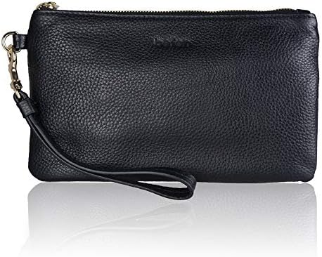 befen Genuine Leather Wristlet Clutch RFID Blocking Bag Cell Phone Wallet Purse Wristlet Wallet Purses and Handbags for Women