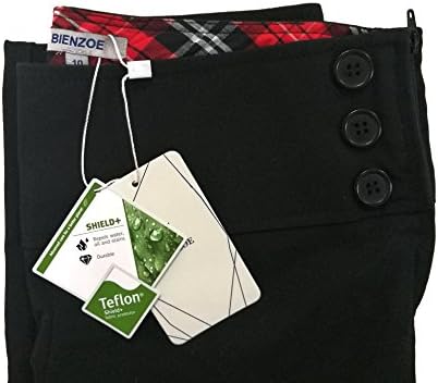 Bienzoe Girls School Uniform Pant: Kids Adjustable Waist Durable Straight Leg Dress Trouser