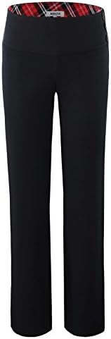 Bienzoe Girls School Uniform Pant: Kids Adjustable Waist Durable Straight Leg Dress Trouser