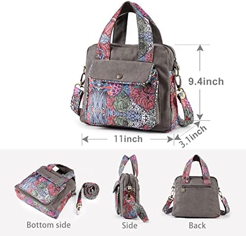 Black Butterfly Premium Canvas Shoulder Bag Top Handle For Women Lightweight Handbag Small Style Crossbody