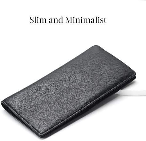 Bveyzi Ultra Slim Thin Leather RFID Blocking Credit Card Holder Bifold Clutch Wallets For Women