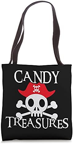 Candy Treasures Pirate Halloween Costume Trick or Treat Tote Bag
