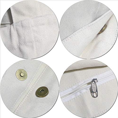 Canvas Bag With Magnetic Snap Large Size Simple Design Thick And Sturdy