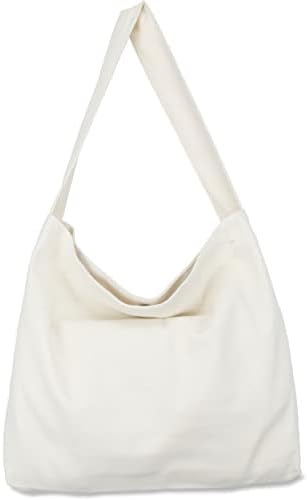 Canvas Bag with Magnetic Snap Large Size Simple Design Thick and Sturdy