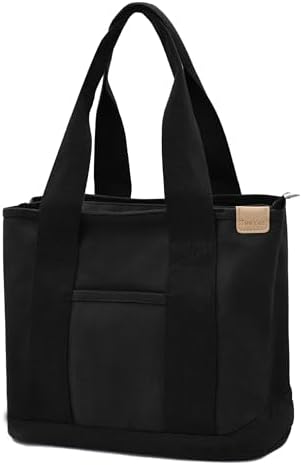 Canvas Tote Bag Casual Multi pockets Handbags Large Capacity Shopping Shoulder Bag with Pocket Bags Work Purses