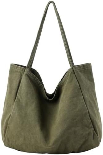 Canvas Tote Bag for Women Large Hobo Shoulder Bag for Work Travel Casual Message Bag Tote Purse handbags
