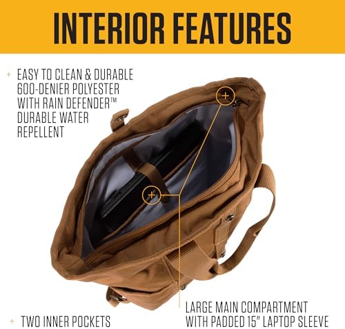 Carhartt Convertible Backpack Tote Bag Durable With Adjustable Backpack Straps And Laptop Sleeve Convertible Backpack Tote (Black)