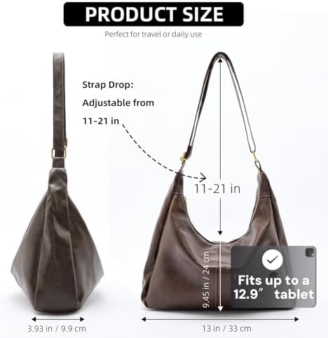 Celestina Hobo 女式包 超柔软可折叠人造皮革单肩包 时尚休闲手提包