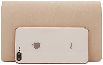 CHARMING TAILOR Faux Suede Clutch Bag Elegant Metal Binding Evening Purse For Wedding/Prom/Black-Tie Events