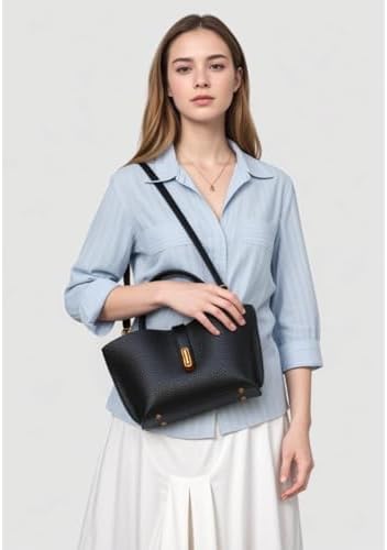 Chic PU Crossbody Tote Bags For Women - Lock Clasp Shoulder Handbag For Work And Daily Use Versatile Handbags For Women