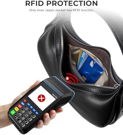 CHOLISS Shoulder Bag For Women RFID Vegan Leather Crescent Hobo Bag Clutch Underarm Purse Top-Handle Travel Handbags