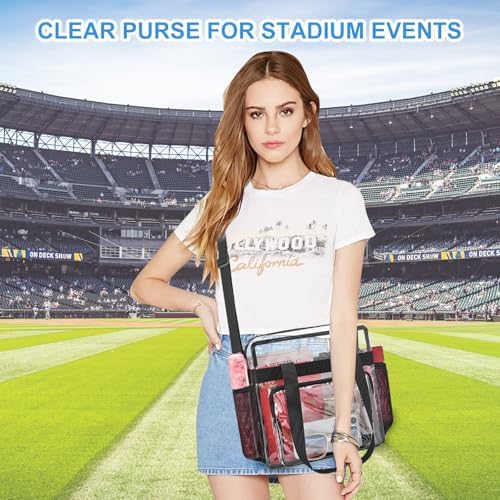 Clear Bag For Stadium Events 12x12x6 Clear Bag Clear Tote Bag With Reinforced Straps For Sporting Events Travel