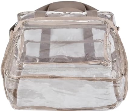 Clear Bag For Stadium Events—Clear Bag Tote Bag With Adjustable Straps For Work Travel Concerts-Big Front Pocket