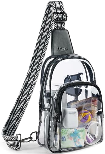 Clear Bag for Stadium Events Clear Purse for Women Stadium Crossbody Bag Transparent Bag for Concerts Sports